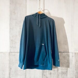 Univibe Blue Hooded Sweatshirt with Kangaroo Pocket and Drawstrings